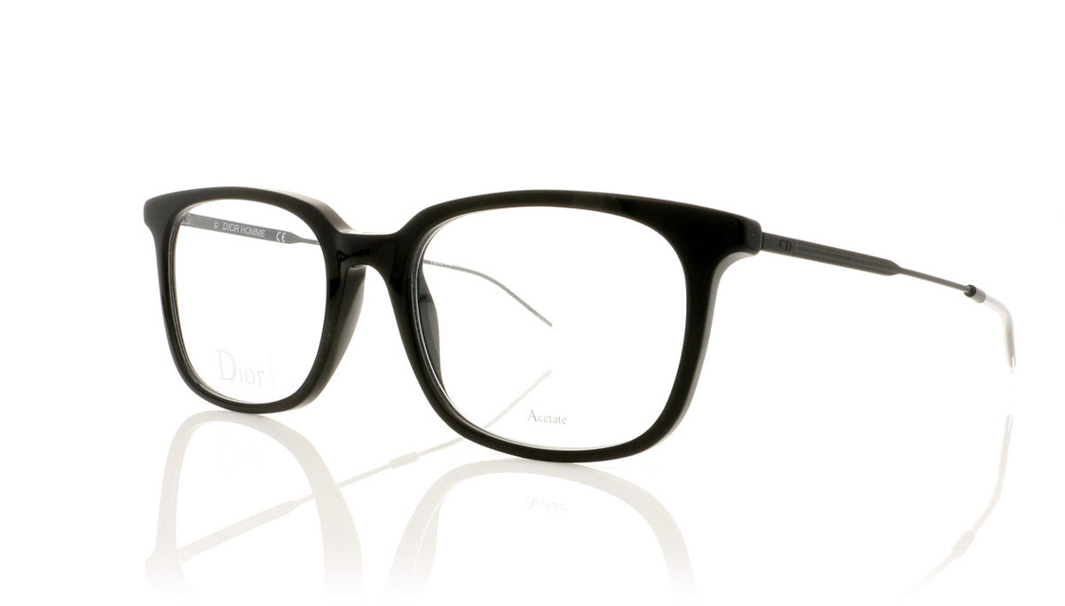 Dior Homme Blacktie210 263 Black Matte black Glasses - Angle