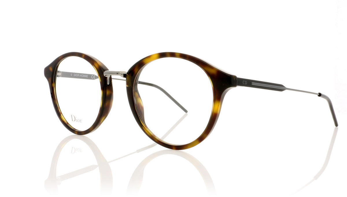 Dior Homme Blacktie228 TDE Havana Glasses - Angle