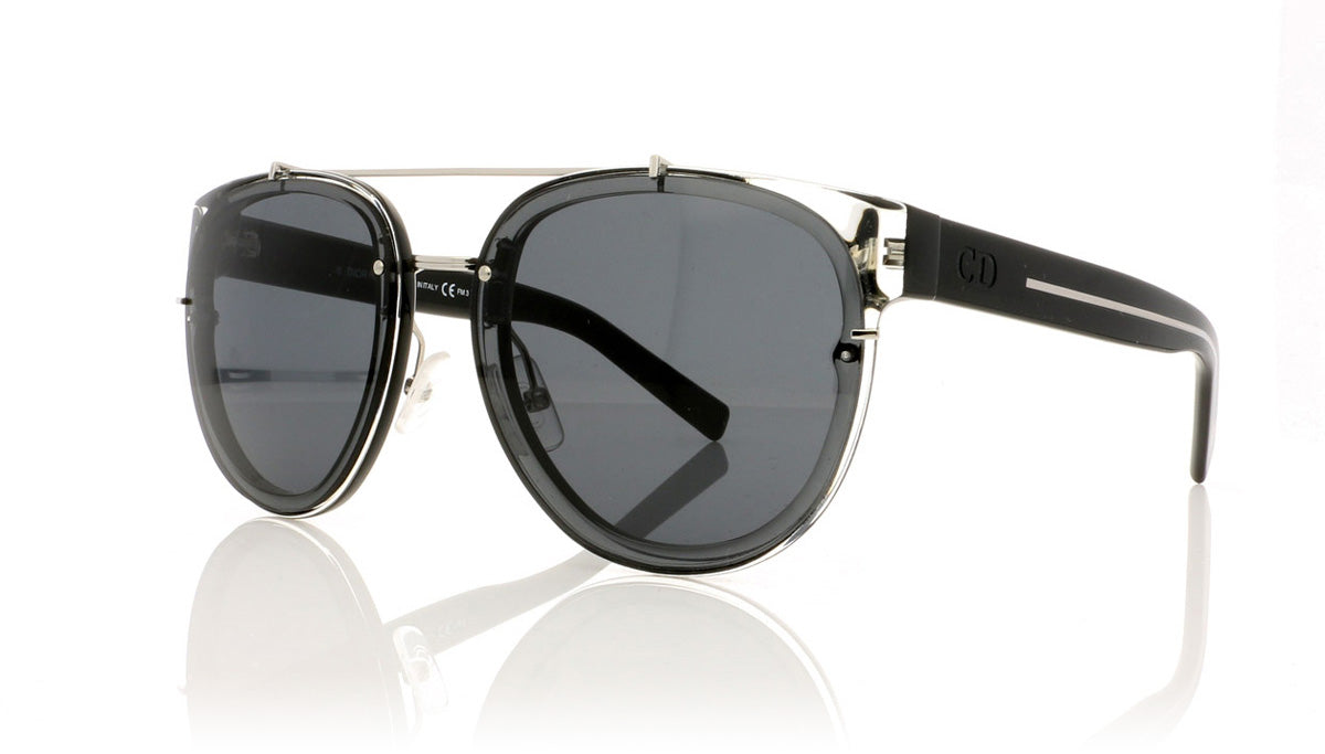 Dior Homme Blacktie 143S SAI Crystal Black Sunglasses - Angle