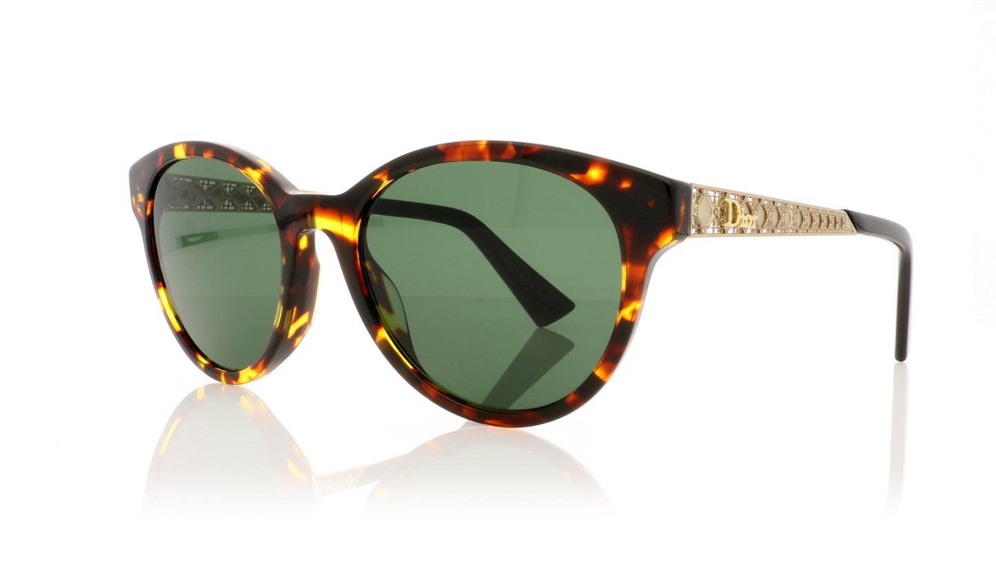 Dior Ama7 2IK Havana Sunglasses - Angle