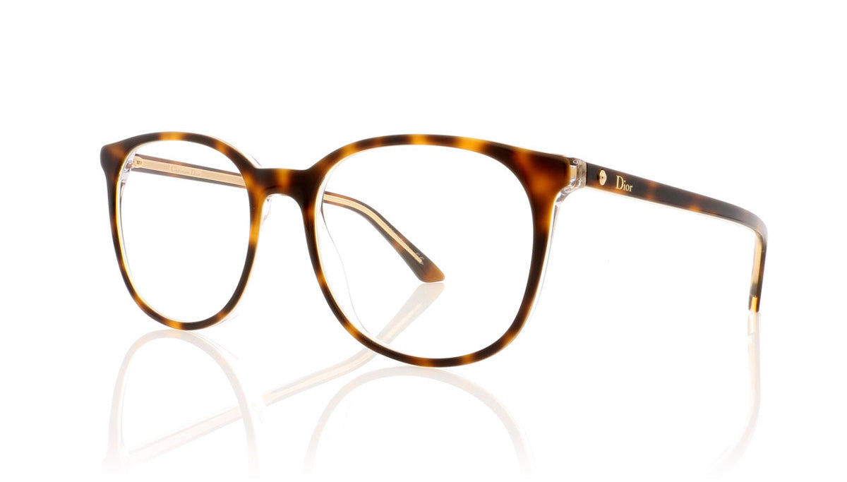 Dior Montaigne 34 U61 Havana Glasses - Angle