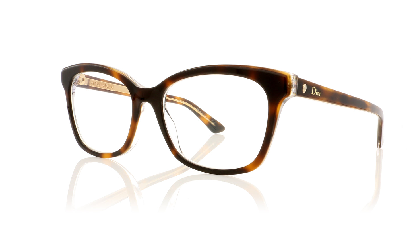 Dior Montaigne 37 G9Q Havana Glasses - Angle