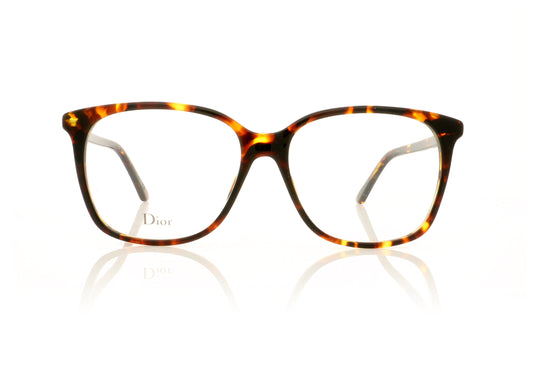 Dior Mointaigne55 P65 Tortoiseshell Glasses - Front