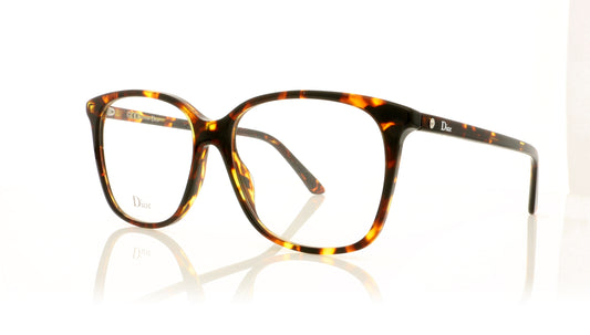 Dior Mointaigne55 P65 Tortoiseshell Glasses - Angle