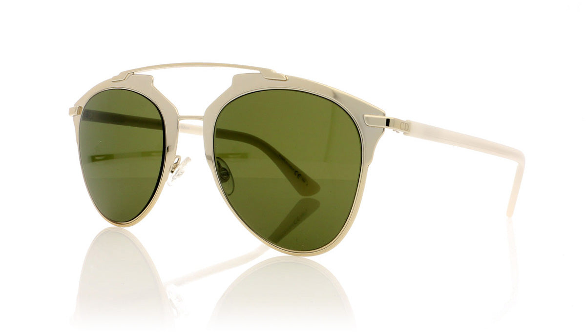 Dior Reflected TUP Gold White Sunglasses - Angle
