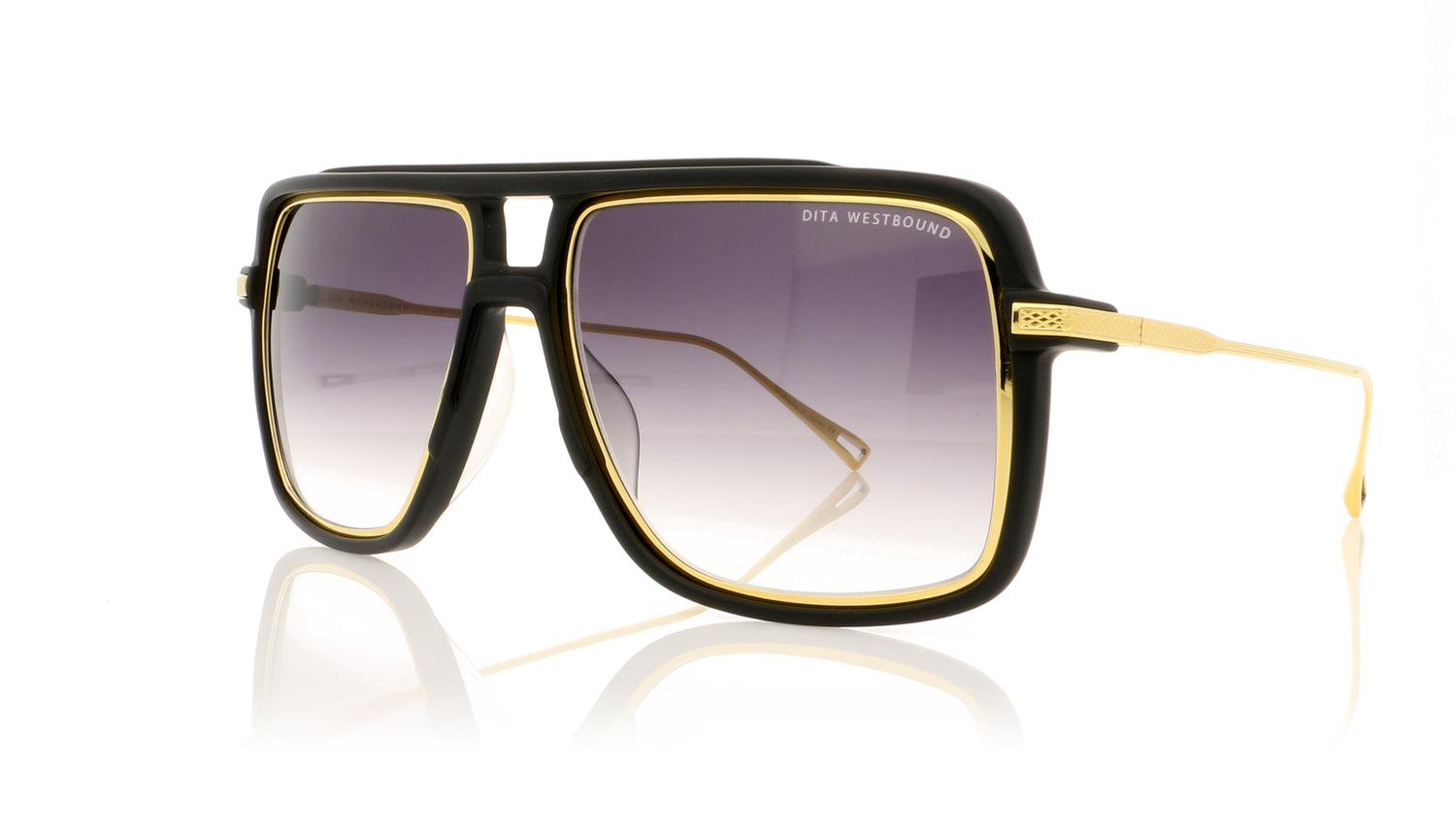 DITA Westbound 19015 A Matte black Sunglasses - Angle