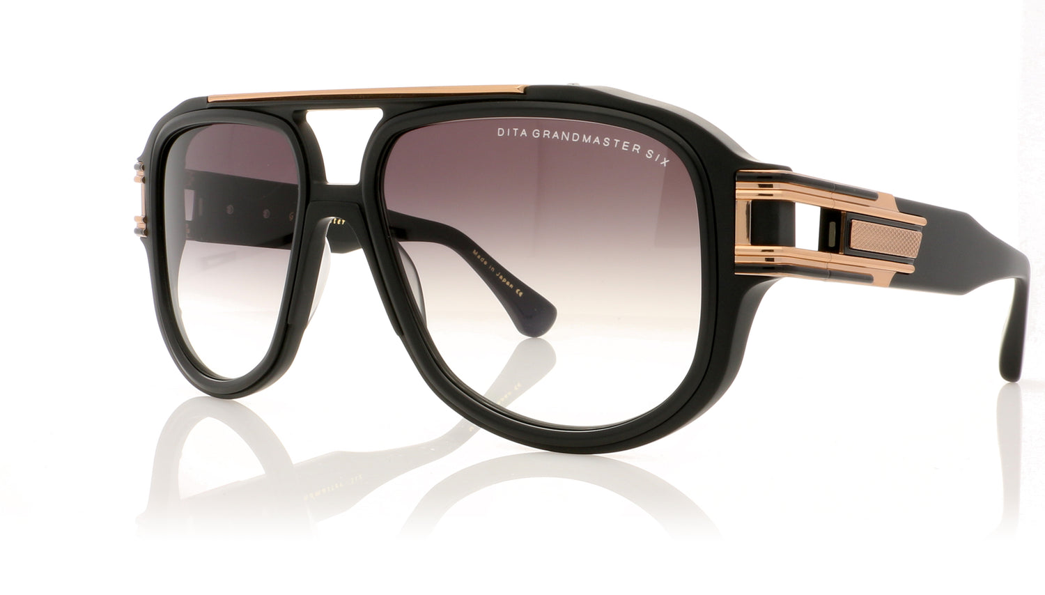 DITA Grandmaster Six DTS900 2 Matte Black Sunglasses - Angle