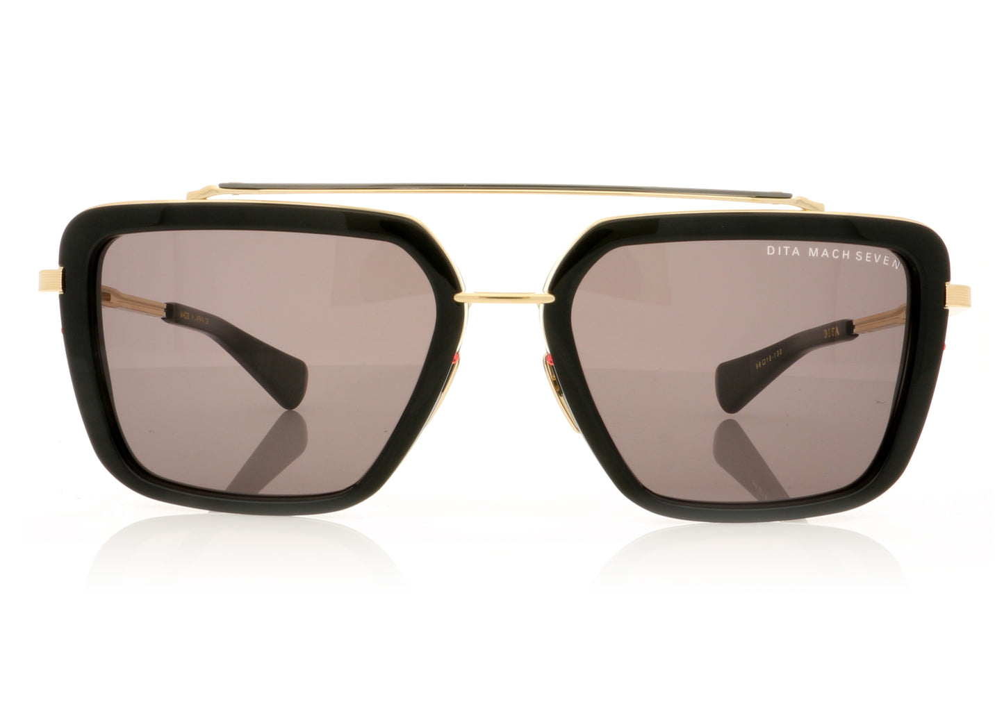 DITA Mach-Seven 1 Black-White Gold-Black Rhodium Sunglasses - Front