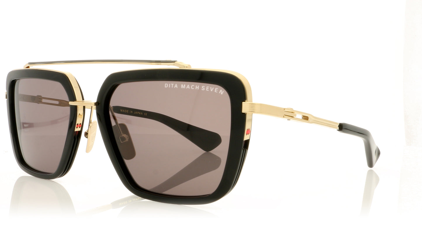 DITA Mach-Seven 1 Black-White Gold-Black Rhodium Sunglasses - Angle
