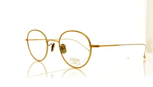Eyevan 7285 152 GLD Gold Glasses - Angle
