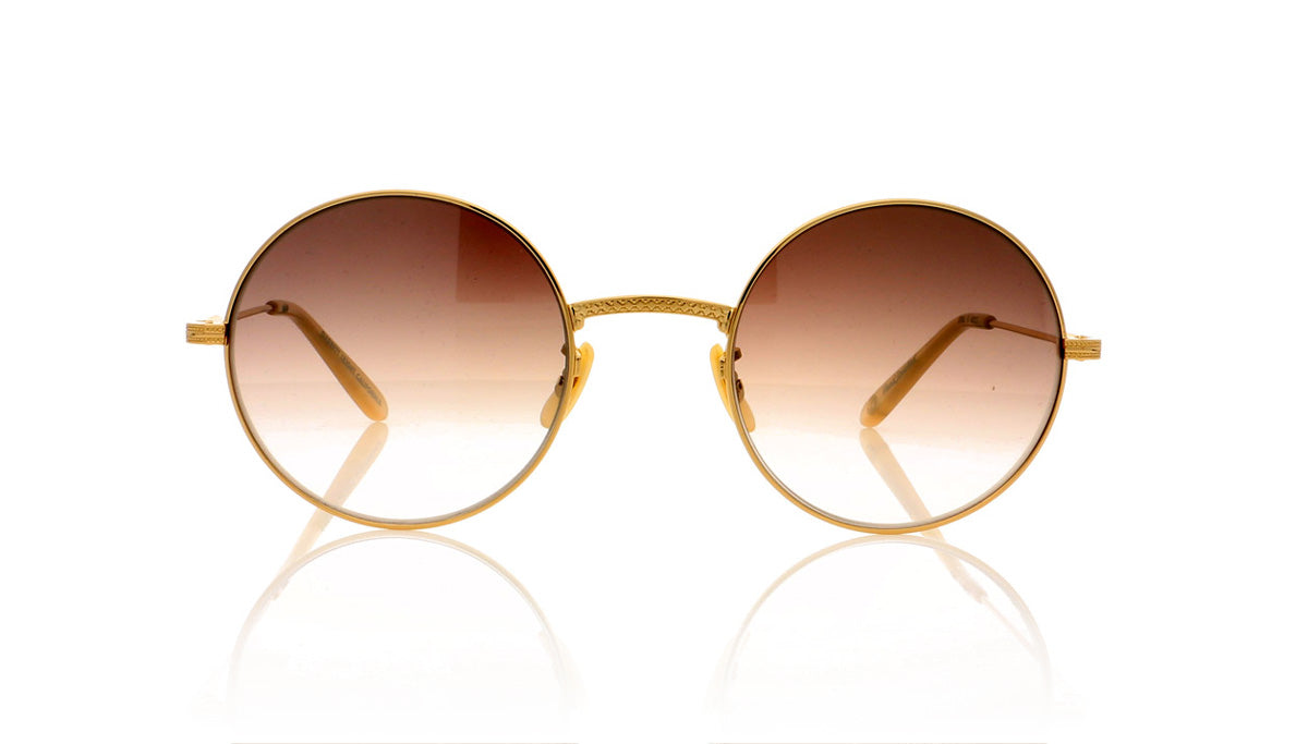 Garrett Leight Seville 4024 G/SFMGGM Gold Sunglasses - Front