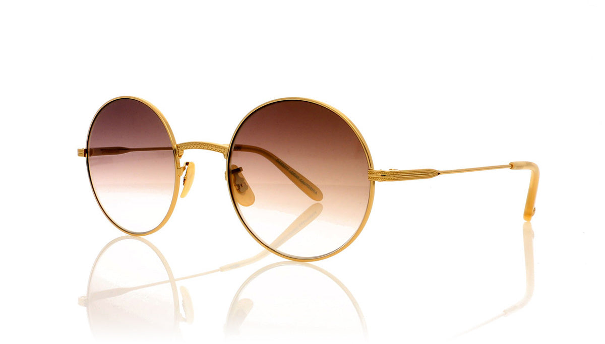 Garrett Leight Seville 4024 G/SFMGGM Gold Sunglasses - Angle
