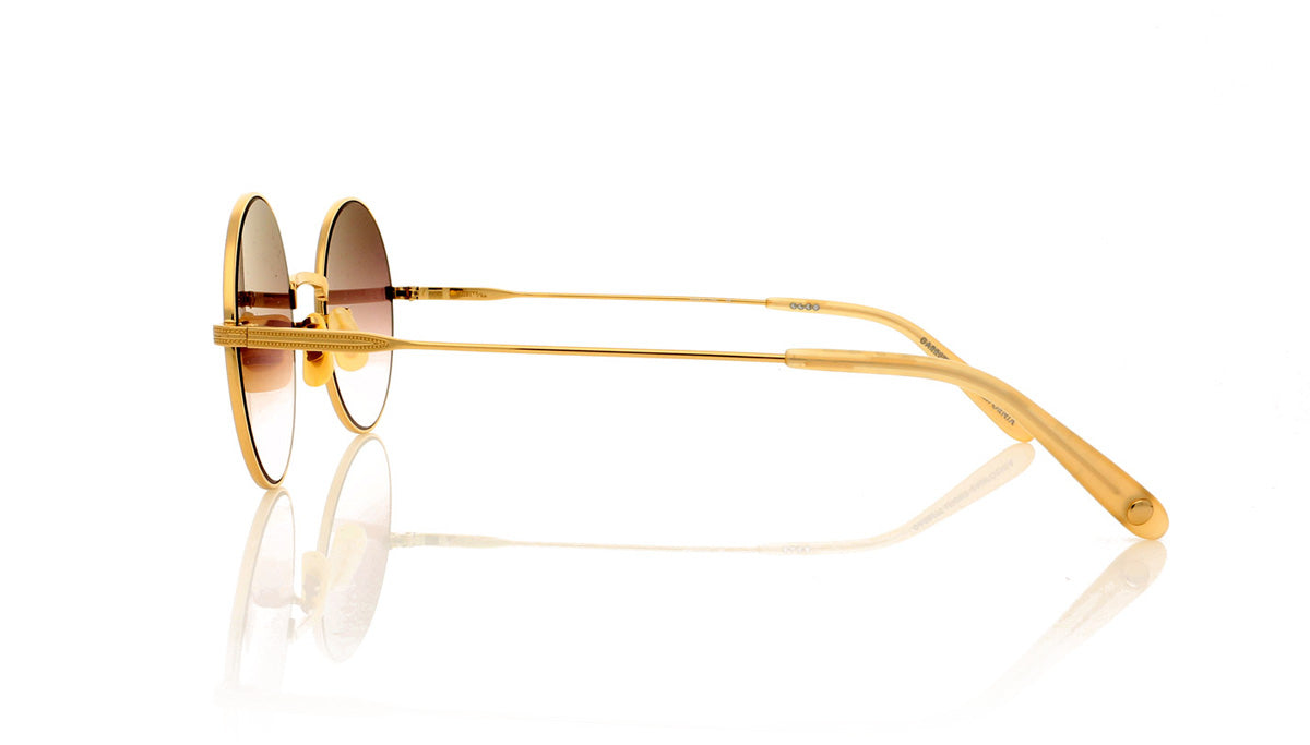 Garrett Leight Seville 4024 G/SFMGGM Gold Sunglasses - Side