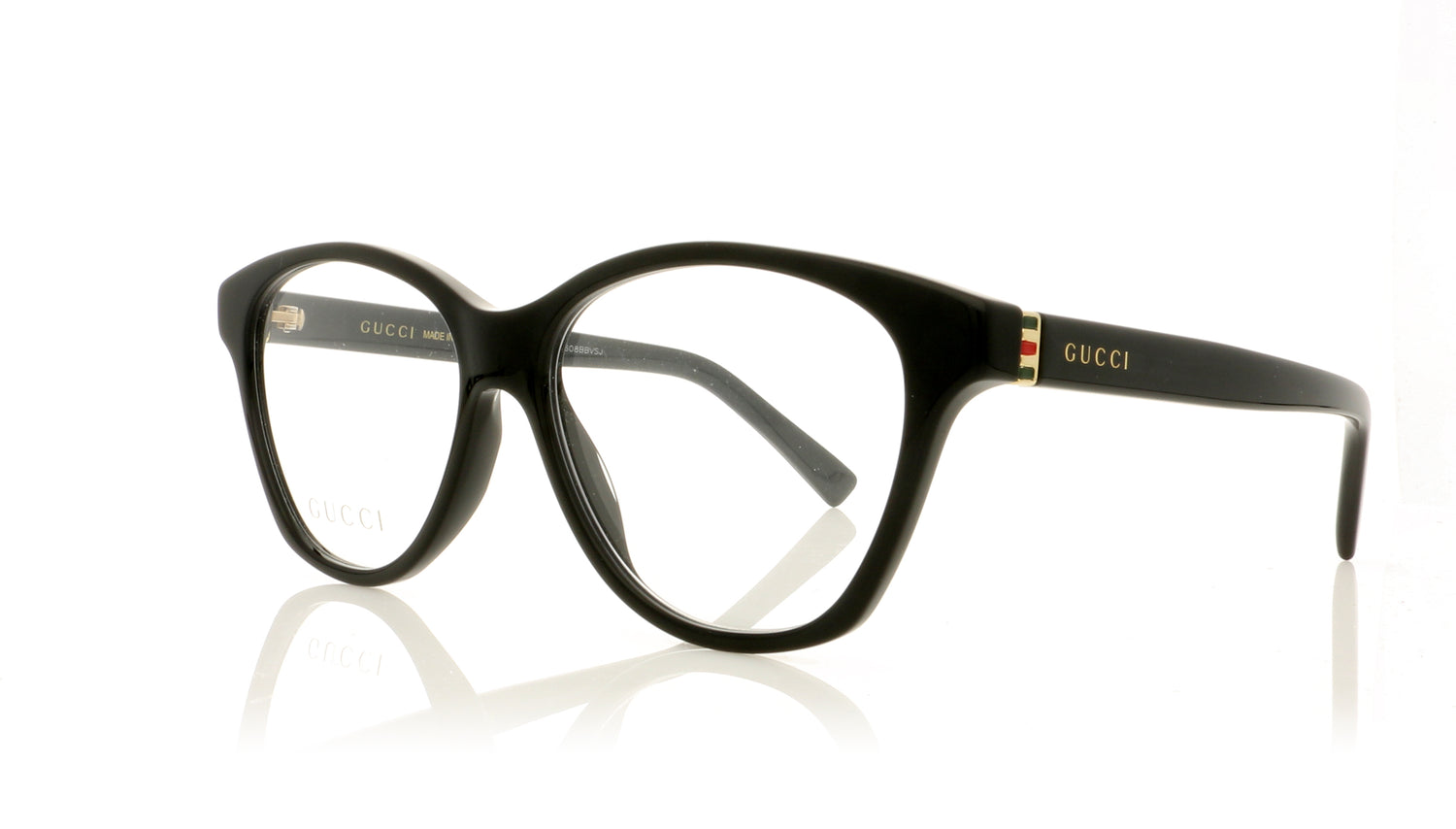 Gucci GG0456O 1 Black Gold Glasses - Angle