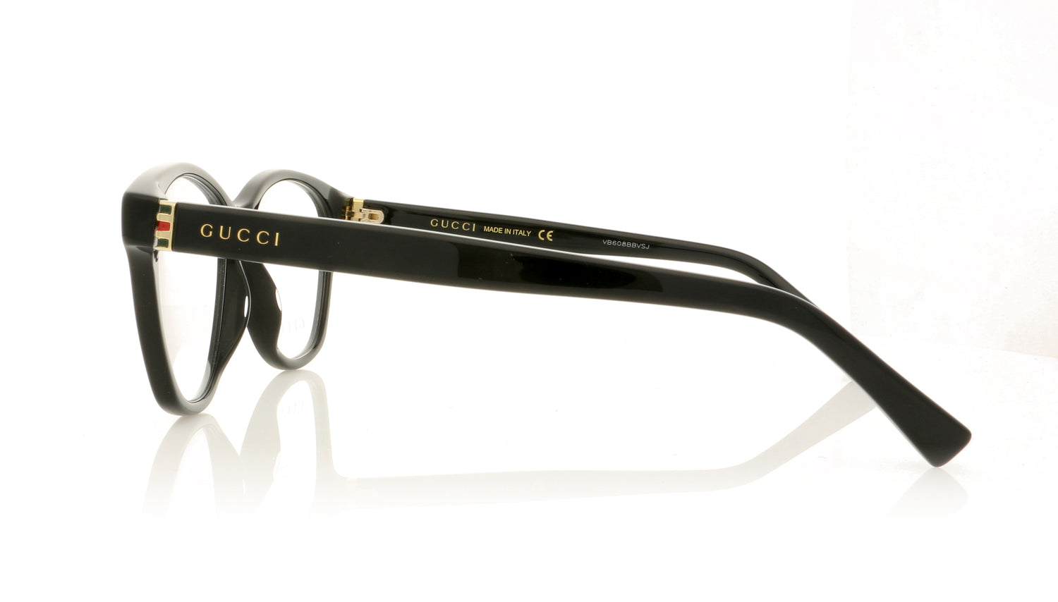Gucci GG0456O 1 Black Gold Glasses - Side