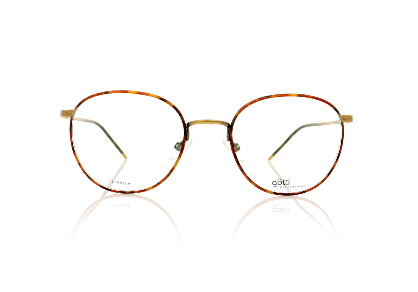 Götti ABOU GLA-HAV Gold Antique Glasses - Front