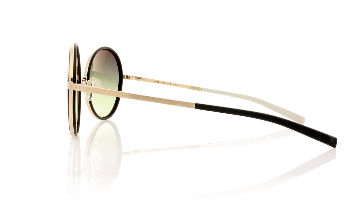 Götti Pinou GLBB Gold Brushed Black Ring Sunglasses - Side