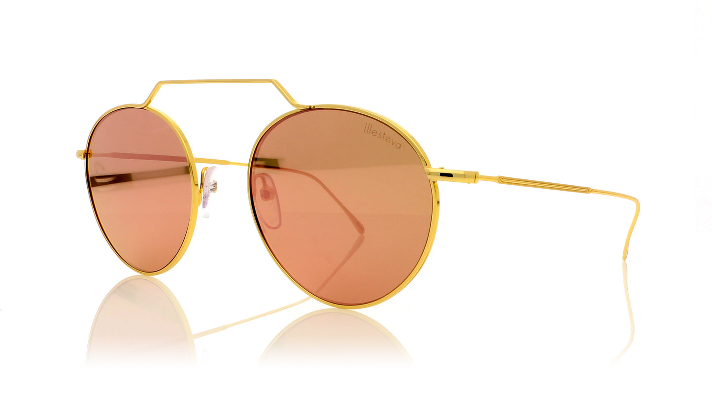 Illesteva Wynwood 2 7 Gold Sunglasses - Angle