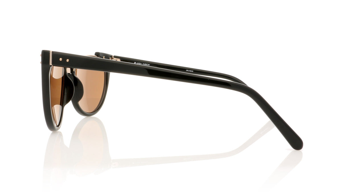 Linda Farrow LFL/136 C21 Lf Black Sunglasses - Side