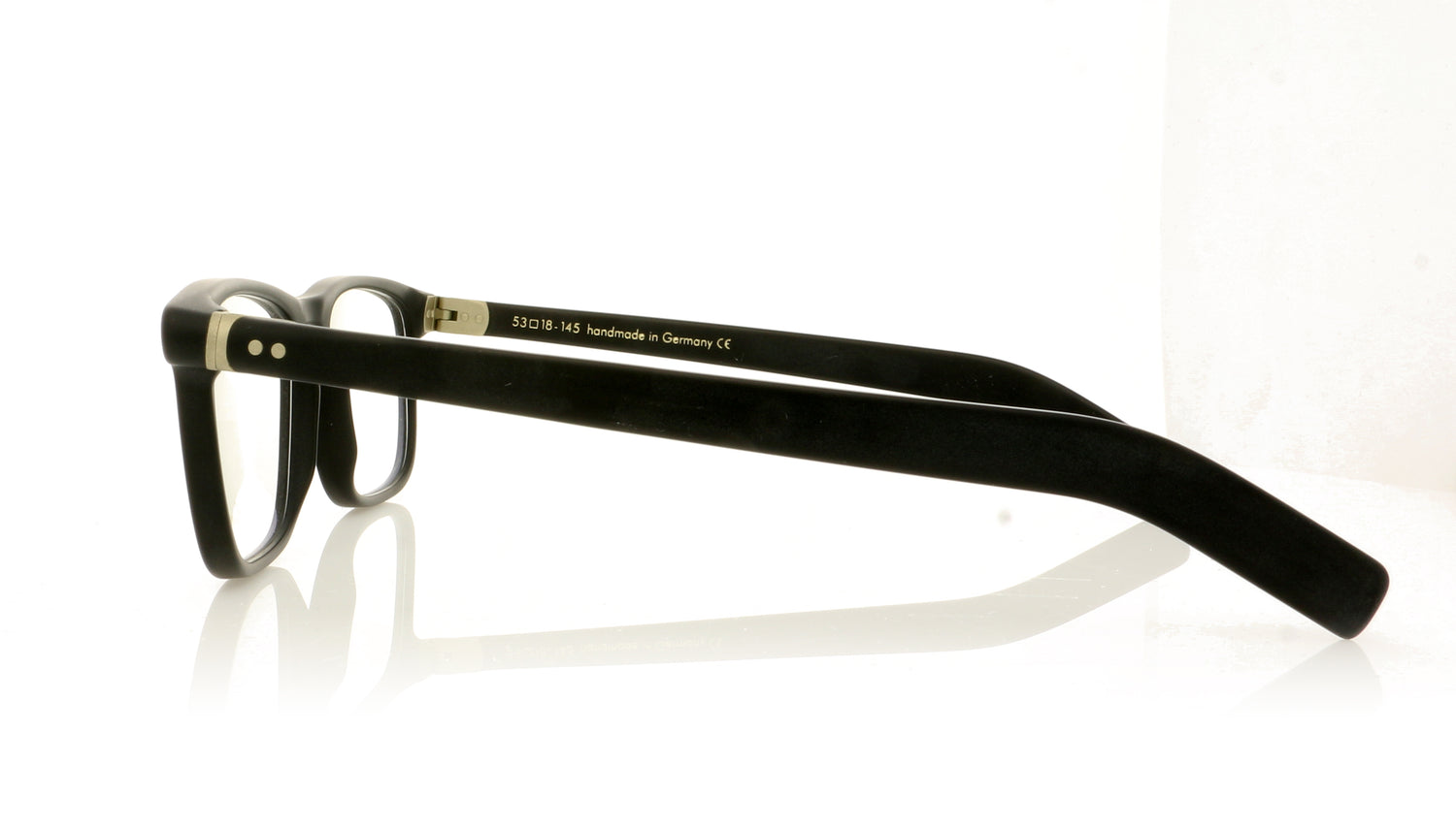 Lunor LU250 A6 Model 250 01M Black Glasses - Side