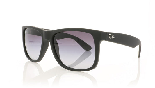 Ray-Ban Justin RB4165 601/8G Rubber Black Sunglasses - Angle