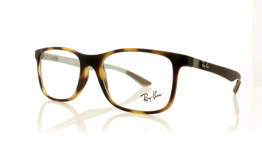 Ray-Ban 0RX8903 5200 Matte Havana Glasses - Angle