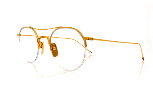 Thom Browne TB 903 GLD Gold Glasses - Angle