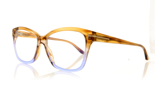 Tom Ford TF5597-B 47 BrownBlue Glasses - Angle
