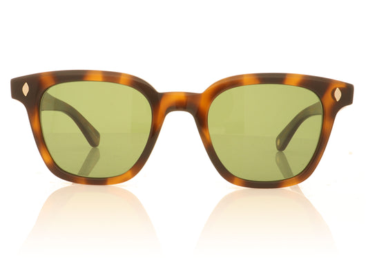 Garrett Leight Broadway SPBRNSH Spotted Brown Shell Sunglasses - Front