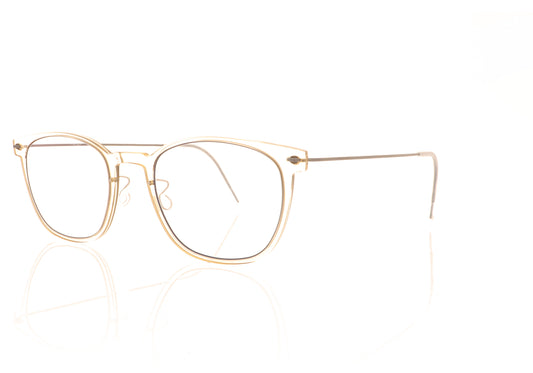 Lindberg 6609 C21 Crystal Brown Glasses - Angle