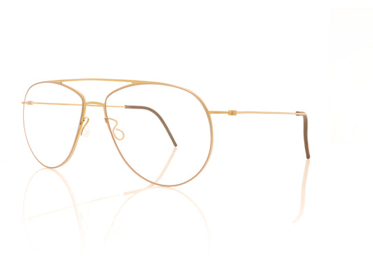 Lindberg 5507 GT GR55 Gold Glasses - Angle