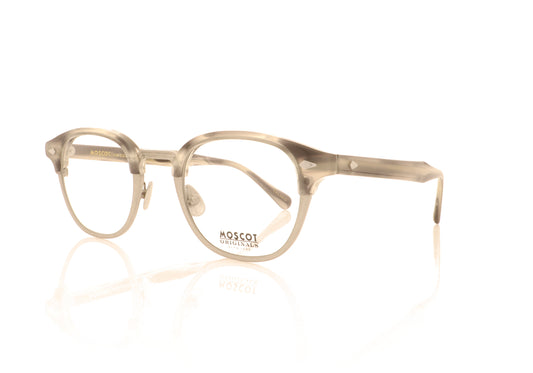 Moscot Lemtosh-Mac GreyTort/MattSilver GreyTort Glasses - Angle