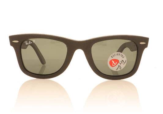 Ray-Ban RB2140QM 1152_N5 Black Leather Sunglasses - Front