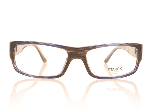 Starck SH3052 2 Stripped Blue Brown Pontille Glasses - Front